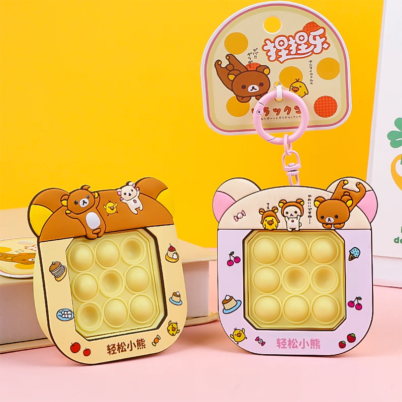 Handheld Game Console - Rilakkuma Keychain Cartoon Bubble Speed Push