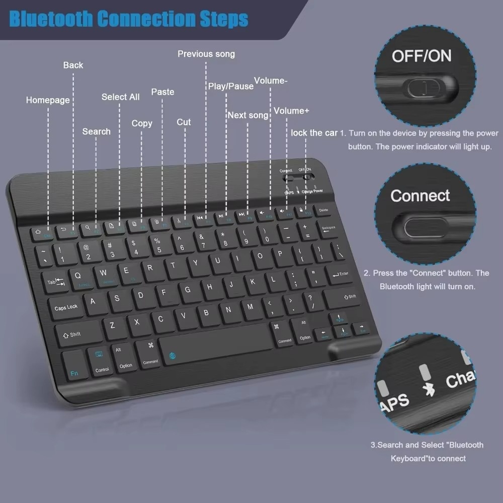 Bluetooth Keyboard for iPad 10 - огляд і ціна Wireless Keyboard Mini