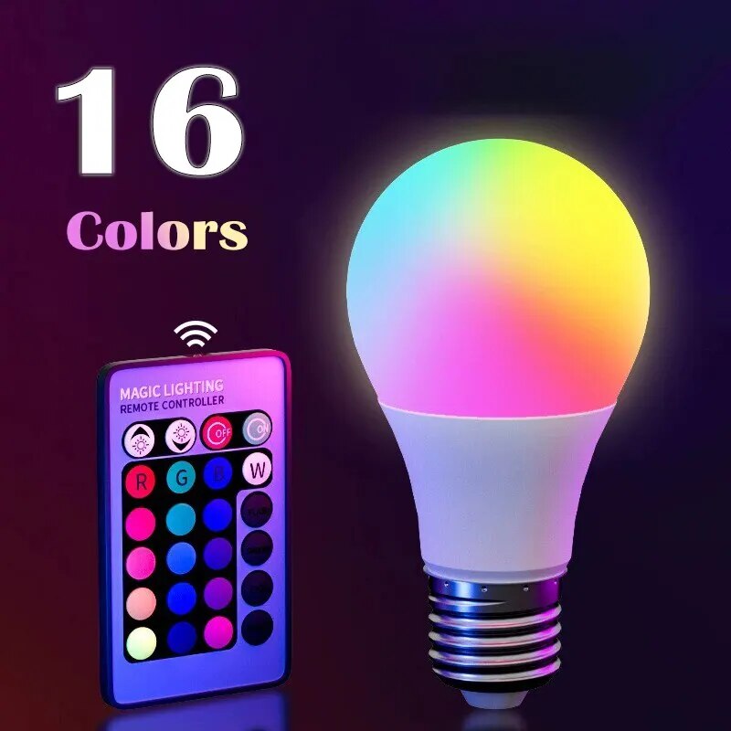 16 Colors RGB Bulb LED Multico - огляд і ціна Electronics Gadgets For Home