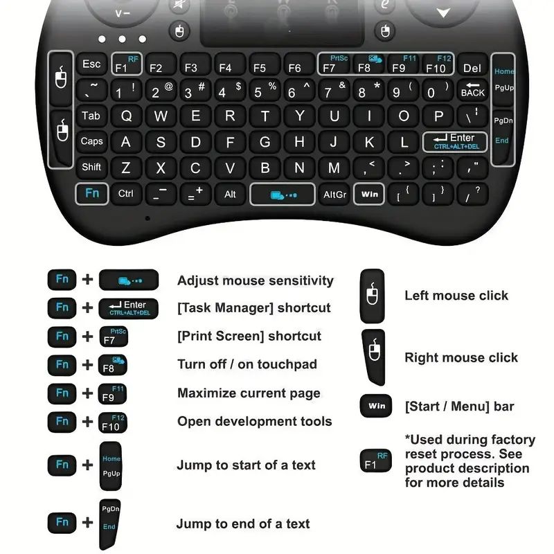 Mini Wireless Keyboard 2.4G No - огляд і ціна Wireless Keyboard Mini