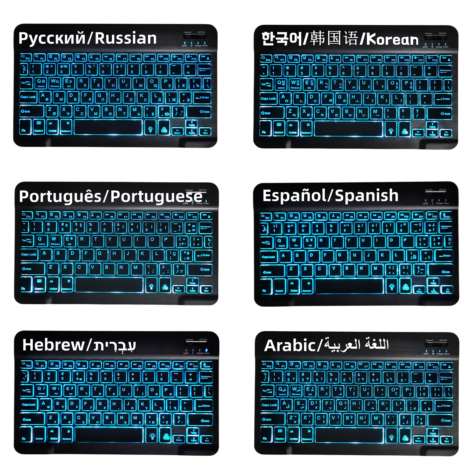 7 Colors RGB Bluetooth Keyboar - огляд і ціна Wireless Keyboard Mini