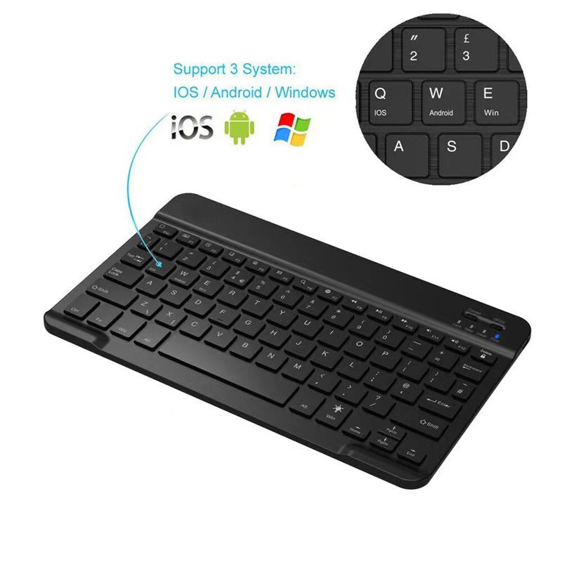 7 Colors RGB Bluetooth Keyboar - огляд і ціна Wireless Keyboard Mini